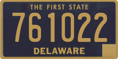 DE license plate 761022