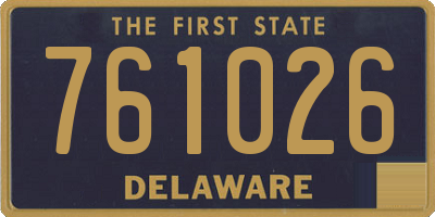 DE license plate 761026