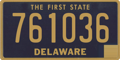 DE license plate 761036