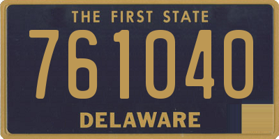 DE license plate 761040
