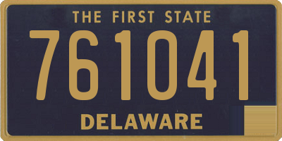 DE license plate 761041