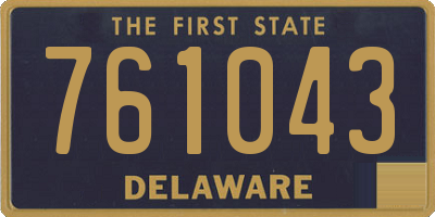 DE license plate 761043