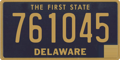 DE license plate 761045