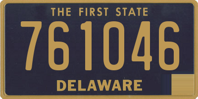 DE license plate 761046