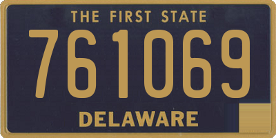 DE license plate 761069