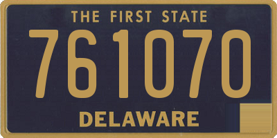 DE license plate 761070