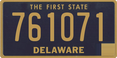 DE license plate 761071