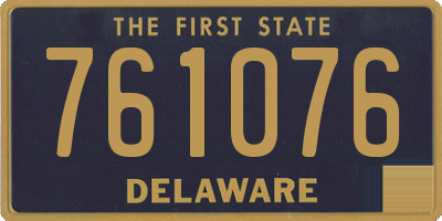 DE license plate 761076