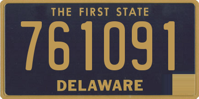 DE license plate 761091