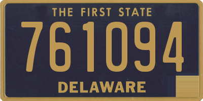DE license plate 761094