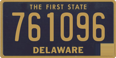 DE license plate 761096