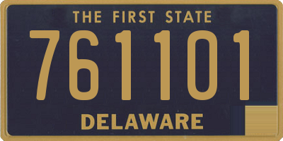 DE license plate 761101