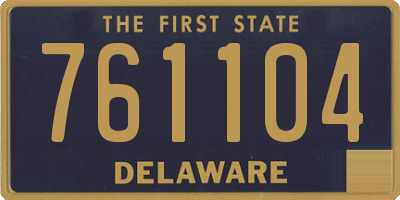 DE license plate 761104