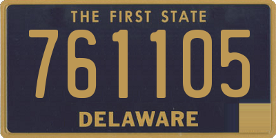 DE license plate 761105