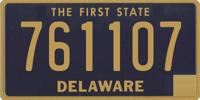 DE license plate 761107