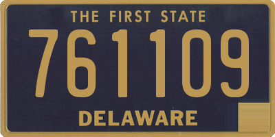 DE license plate 761109