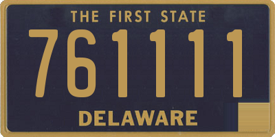 DE license plate 761111