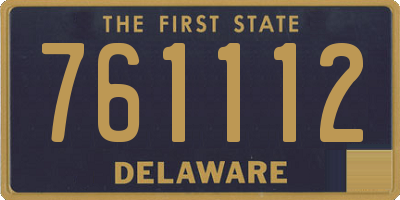 DE license plate 761112