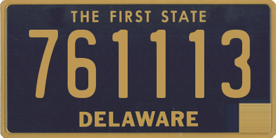 DE license plate 761113
