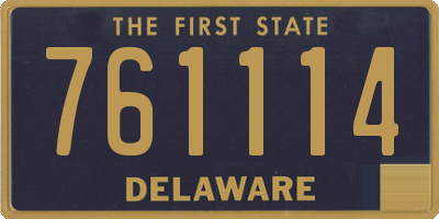 DE license plate 761114