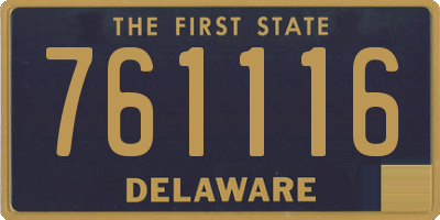DE license plate 761116