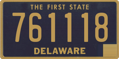 DE license plate 761118