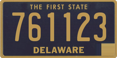 DE license plate 761123
