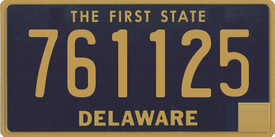 DE license plate 761125