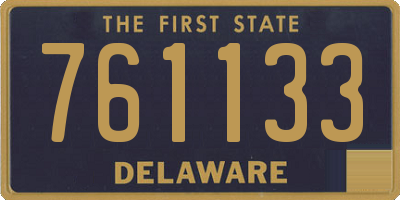 DE license plate 761133