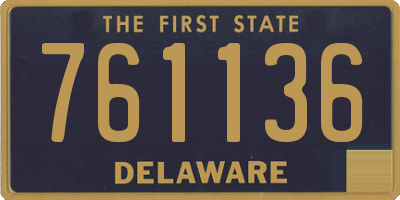 DE license plate 761136