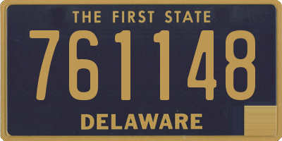 DE license plate 761148