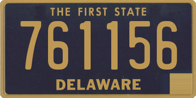 DE license plate 761156