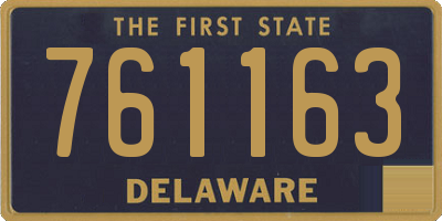 DE license plate 761163