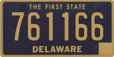 DE license plate 761166