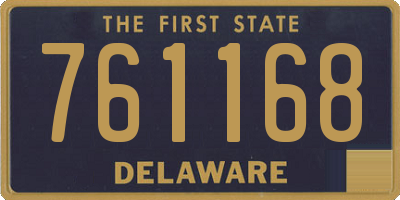 DE license plate 761168