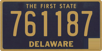 DE license plate 761187