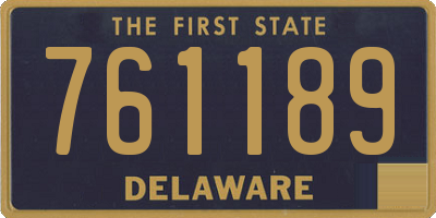 DE license plate 761189