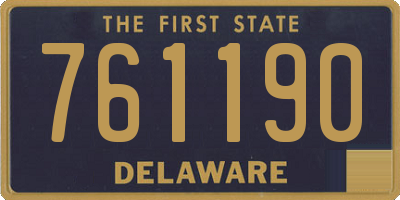 DE license plate 761190