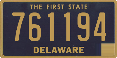 DE license plate 761194