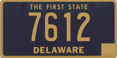 DE license plate 7612