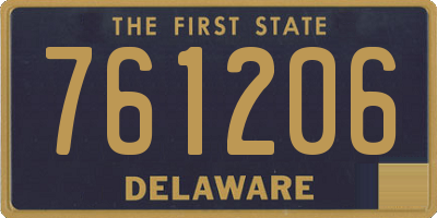 DE license plate 761206