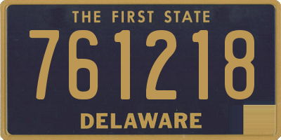DE license plate 761218