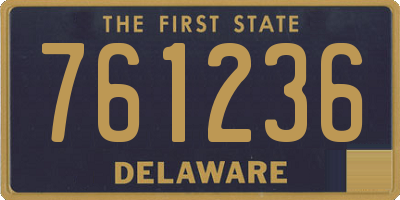 DE license plate 761236