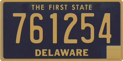 DE license plate 761254
