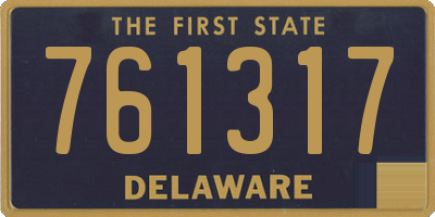 DE license plate 761317