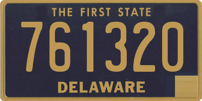 DE license plate 761320