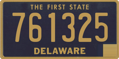 DE license plate 761325