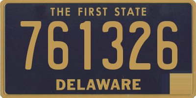 DE license plate 761326