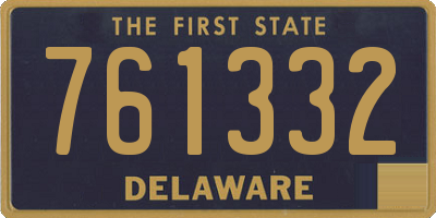 DE license plate 761332