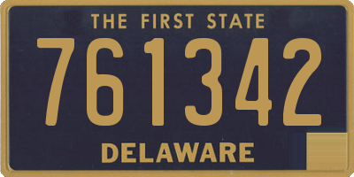 DE license plate 761342